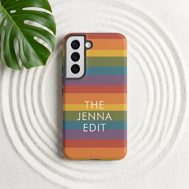 Moderna Linear | MCM Rainbow Custom Samsung Galaxy Case (Styled Shot (Personalised))