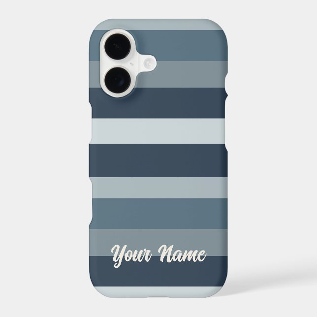 Moderna Linear | Slate & Nordic Sea iPhone Case (Back)