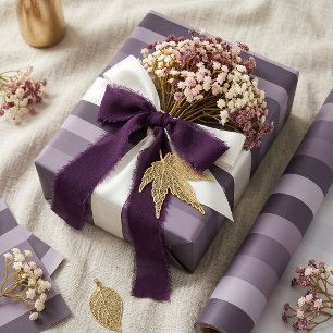 Moderna Linear Thistle & Smoked Plum Wrapping Paper