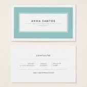 Modernas Tarjetas de Visita Azul (Front & Back)