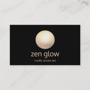 ModernBlack Minimalistic Gold Circle Business Card