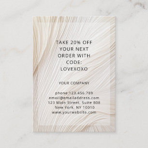 Moderne Elegant Wave Discount Card