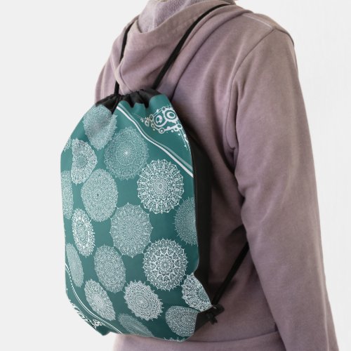 moderne luxurious mandalas pack in trendy design  drawstring bag