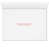 Moderne rote Weihnachtsfoto-Gruß (Inside Horizontal (Bottom))