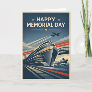 Moderne Transportation Tribute Memorial Day Card