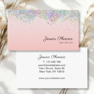 Moderner Glamour Glitzer sinkt Visitenkarte Business Card