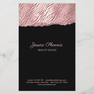 Moderner Glamour Rosegold Pattern Glitter Flyer
