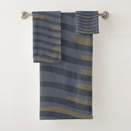 modernist abstract geometric  bath towel set