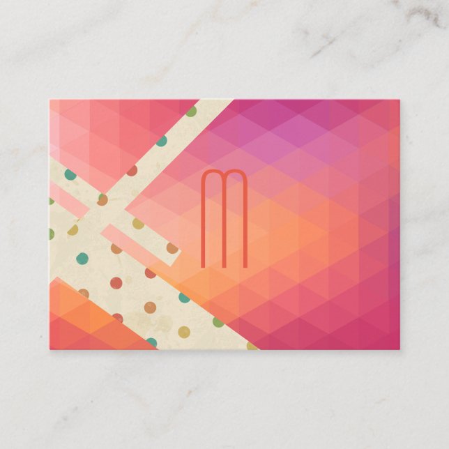 Modernist and Polka Dot Clash Business Card (Front)