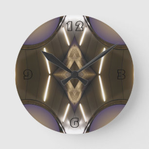 Modernist Chrome Contemporary Designer Clock