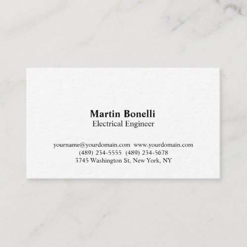 Modernist Electrical Engineer Business Card