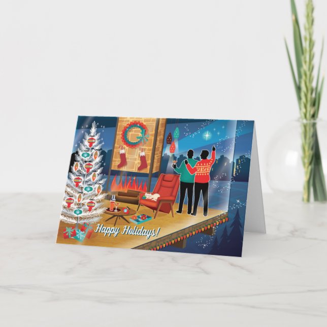 Modernist House Holiday Cards- Gay Men (Front)