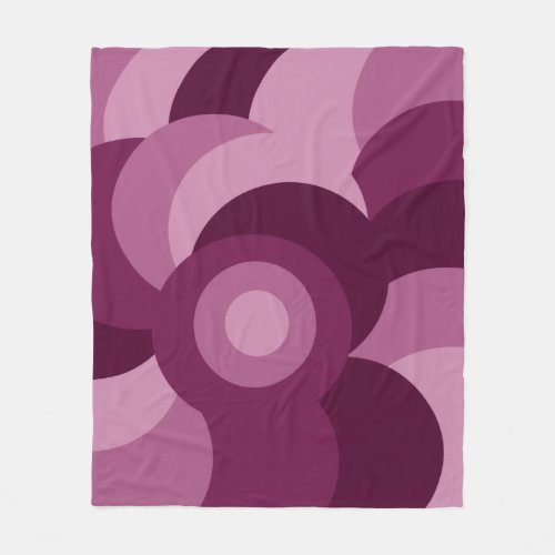 modernist pink purple geometric pattern fleece blanket