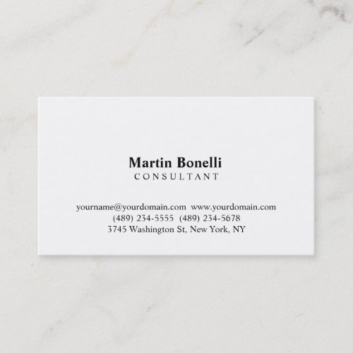 Modernist Professional Consultant Business Card