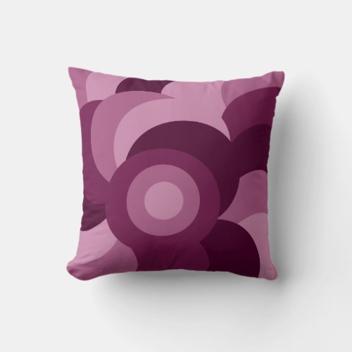 modernist purple abstract geometric throw pillow