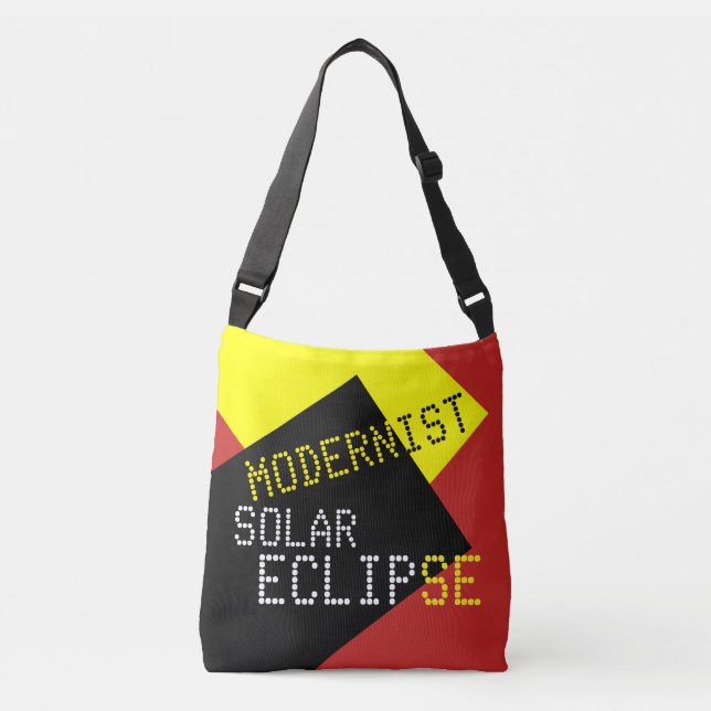 Modernist Solar Eclipse Funny customizable Crossbody Bag (Front)