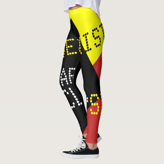 Modernist Solar Eclipse Funny customizable Leggings (Left)