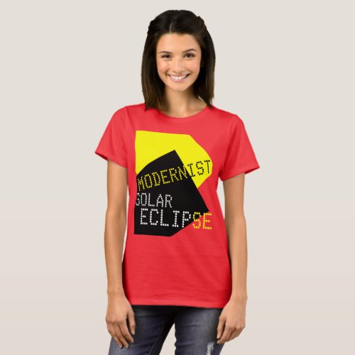 Modernist Solar Eclipse Funny customizable T_Shirt