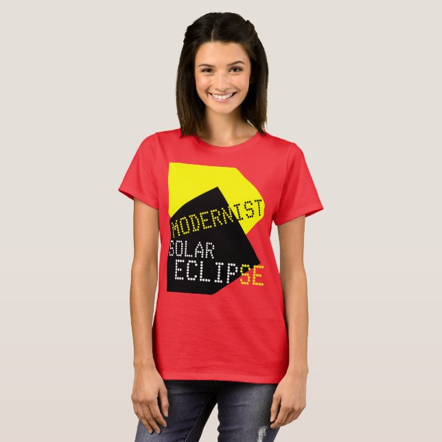 Modernist Solar Eclipse Funny customizable T-Shirt (Front Full)