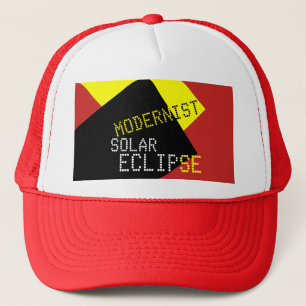 Modernist Solar Eclipse Funny customizable Trucker Hat