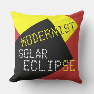Modernist Solar Eclipse Lazy Funny customizable Throw Pillow
