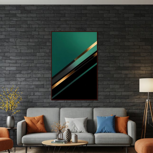 Modernity in Green and Gold Canvas Print (Creator Uploaded)