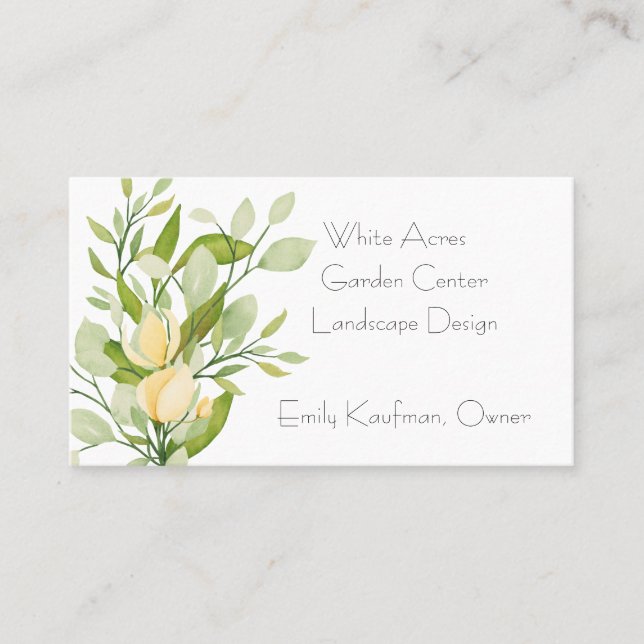 Modernized Floral Bouquet Business Card (Front)