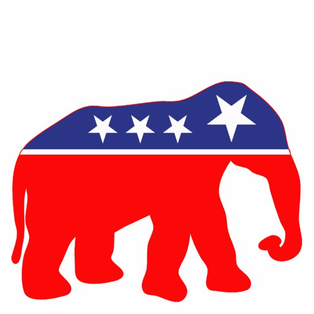 Modernized GOP Elephant Cutout (Front)