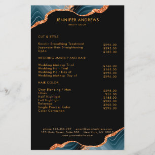 Modernizing Marmor Glitzer Preisliste Flyer Lounge