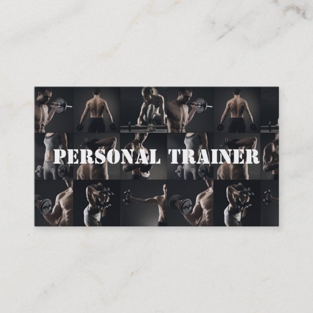 ModernPersonal Trainer Fitness Sport Business Card (Front)
