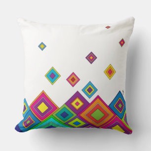 ModernRetro Diamonds Throw Pillow