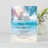 ModernTropical Ocean Summer Beach Bridal Shower Invitation (Standing Front)
