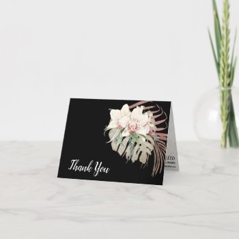 Moderntropical White Floral Greenery Thank You by EverythingBusiness at Zazzle