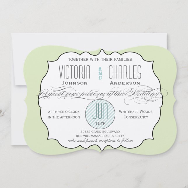 ModernTypography Wedding Invitations (Front)