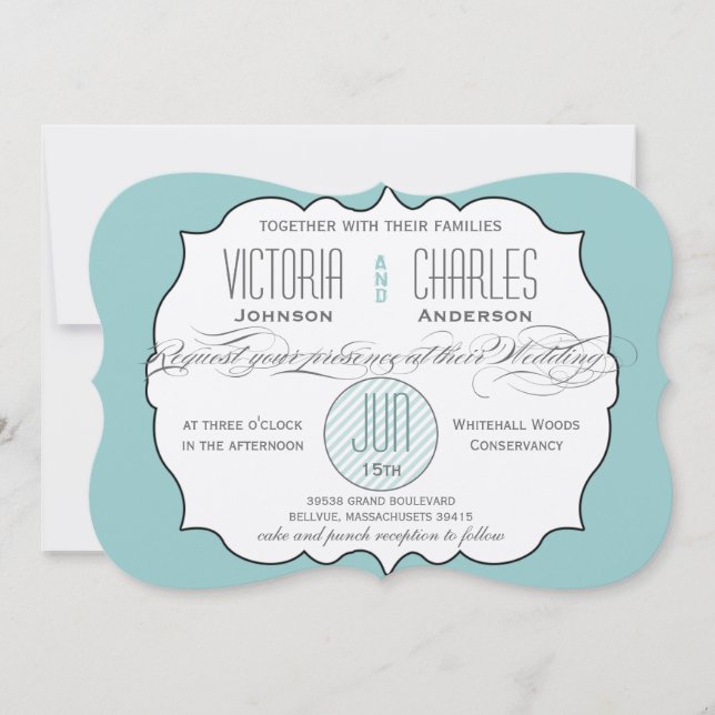 ModernTypography Wedding Invitations (Front)