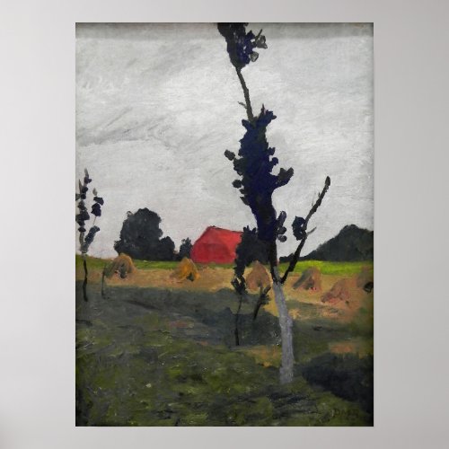 Modersohn_Becker _ Landscape With Red House 1900 Poster