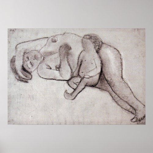 Modersohn_Becker _ Reclining Mother And Child 1906 Poster