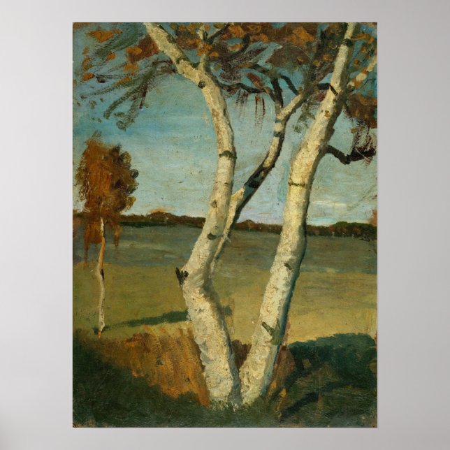 Modersohn-Becker - Two-Stemmed Birch And Landscape Poster (Front)
