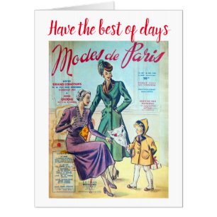 Modes De Paris. Card