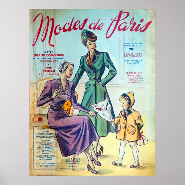 Modes De Paris. Poster (Front)