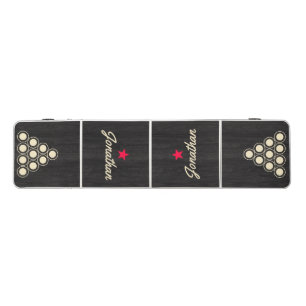 Modest Dark Wood Vintage Star Signature Beer Pong Table