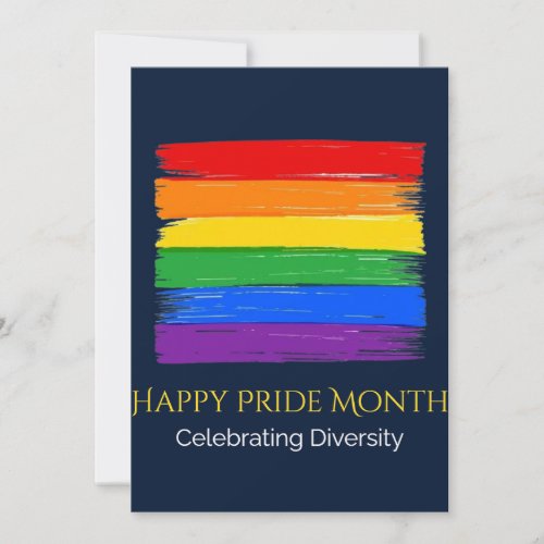 Modest Fun Rainbow Paint Happy Pride Card