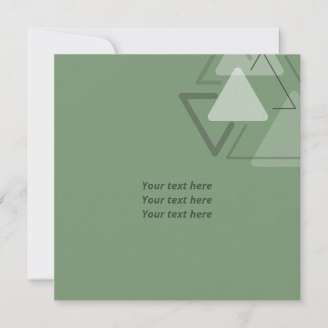 Modest Monochrome Geometric Triangles Joke Card (Front)