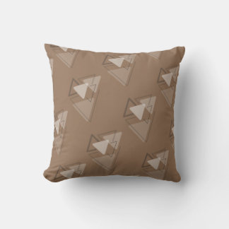 Modest Monochrome Geometric Triangles Joke Throw Pillow