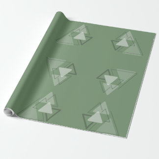 Modest Monochrome Geometric Triangles Joke Wrapping Paper