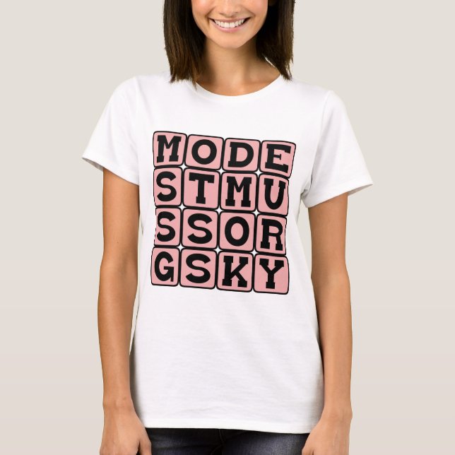 Modest Mussorgsky, Russian Composer T-Shirt (Front)