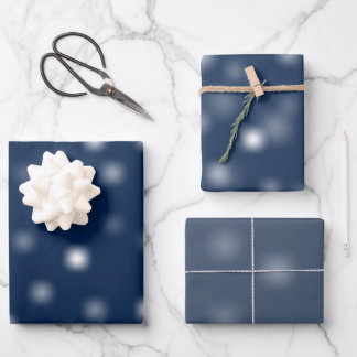 Modest White Playful Random Fading Away Points Wrapping Paper Sheets