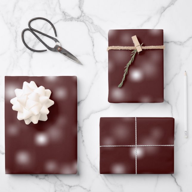 Modest White Playful Random Fading Away Points Wrapping Paper Sheets (Front)