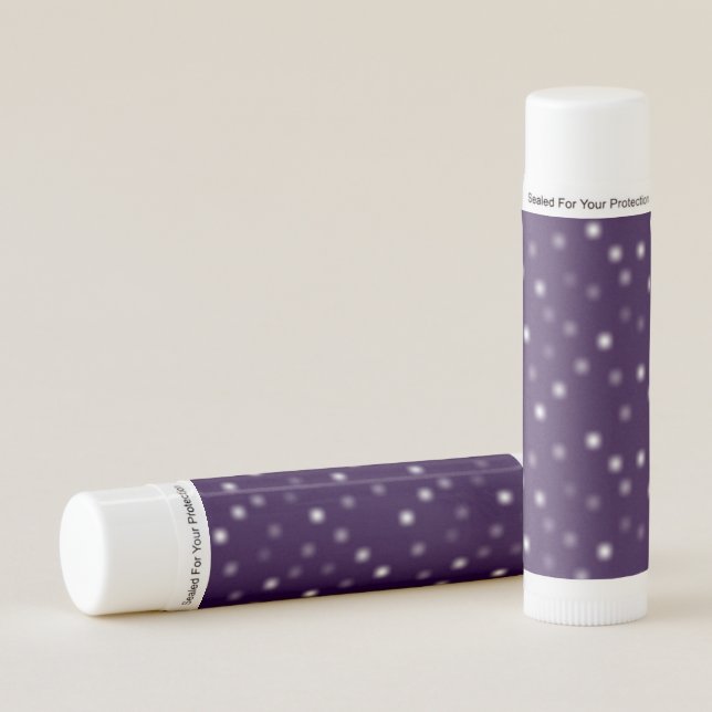 Modest White Playful Random Shining Points Lip Balm (Front)