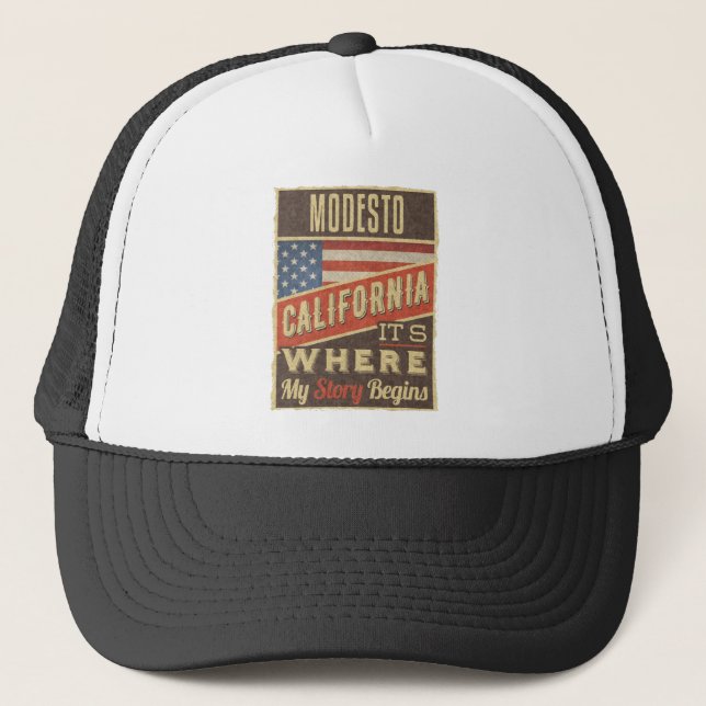 Modesto California Trucker Hat (Front)